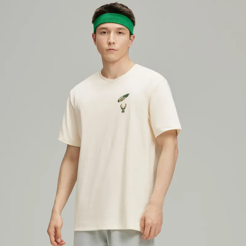 NBA Milwaukee Bucks T Shirts Unisex Ecru-5
