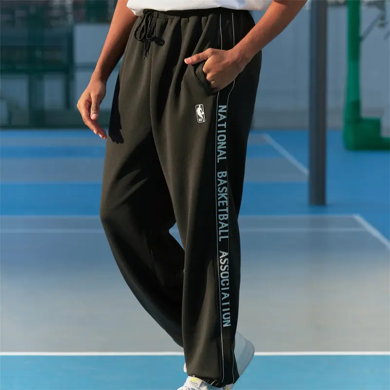 NBA Knitted Sports Pants Unisex Black-4