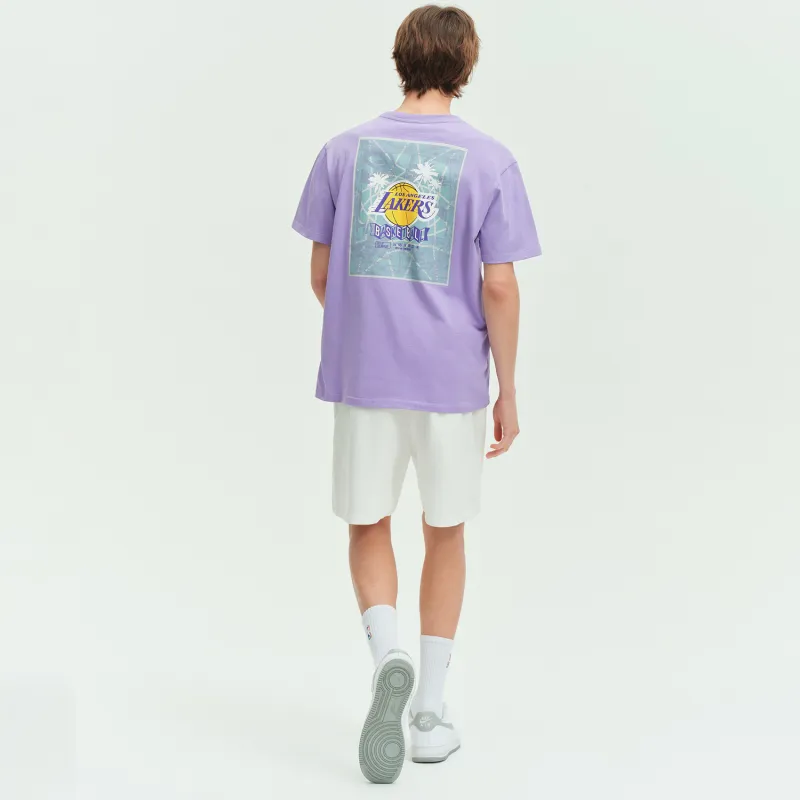NBA Los Angeles Lakers SS25 T Shirt Unisex Light Purple-2