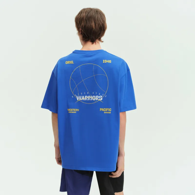 NBA Golden State Warriors Team Culture Collection T Shirt Unisex Blue-2