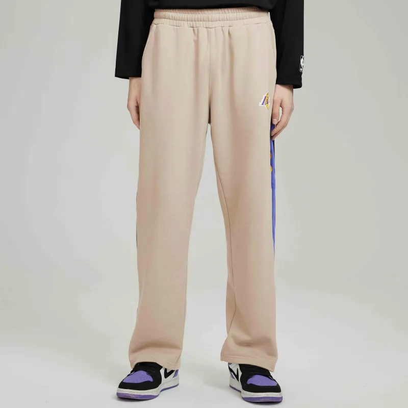 NBA Los Angeles Lakers Casual Pants Unisex Camel White-4