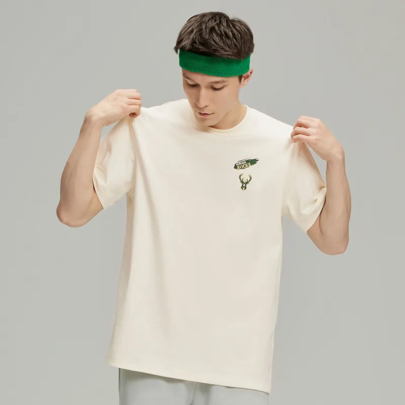 NBA Milwaukee Bucks T Shirts Unisex Ecru-6