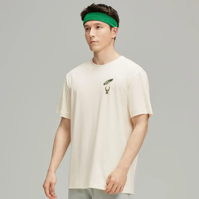 NBA Milwaukee Bucks T Shirts Unisex Ecru-3