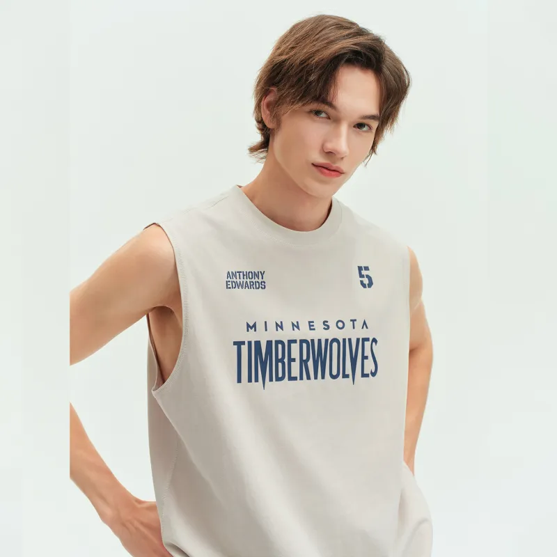 NBA Minnesota Timberwolves Team Culture Collection Tank Top Unisex Gray-5