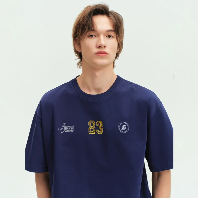 NBA Los Angeles Lakers T Shirt Unisex Navy Blue-4