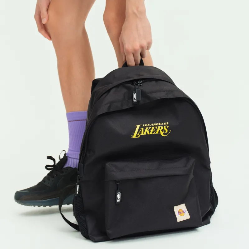 NBA Los Angeles Lakers Polyester Backpack Unisex Black-5