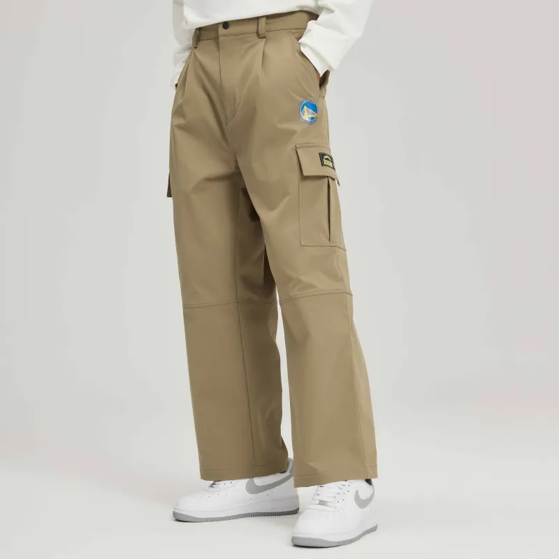 NBA Golden State Warriors Casual Pants Unisex Khaki-6