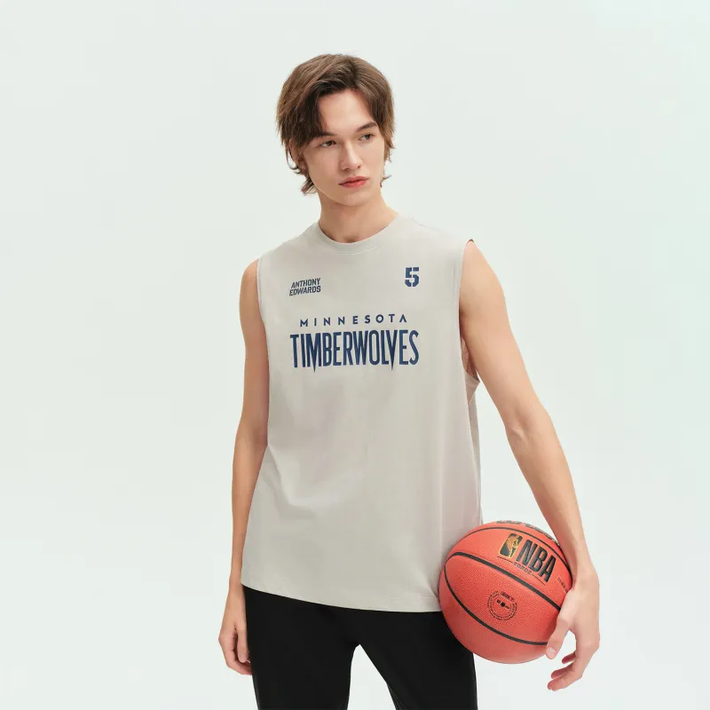 NBA Minnesota Timberwolves Team Culture Collection Tank Top Unisex Gray-3