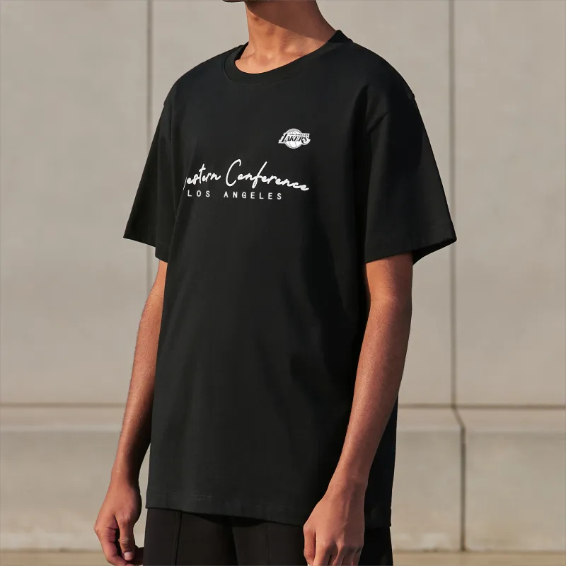 NBA Drop Shoulder Sleeve T-Shirt Unisex Black-2