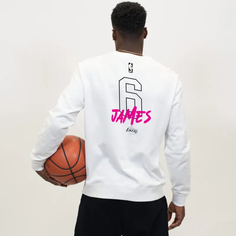 NBA James Sweatshirts Men White-3