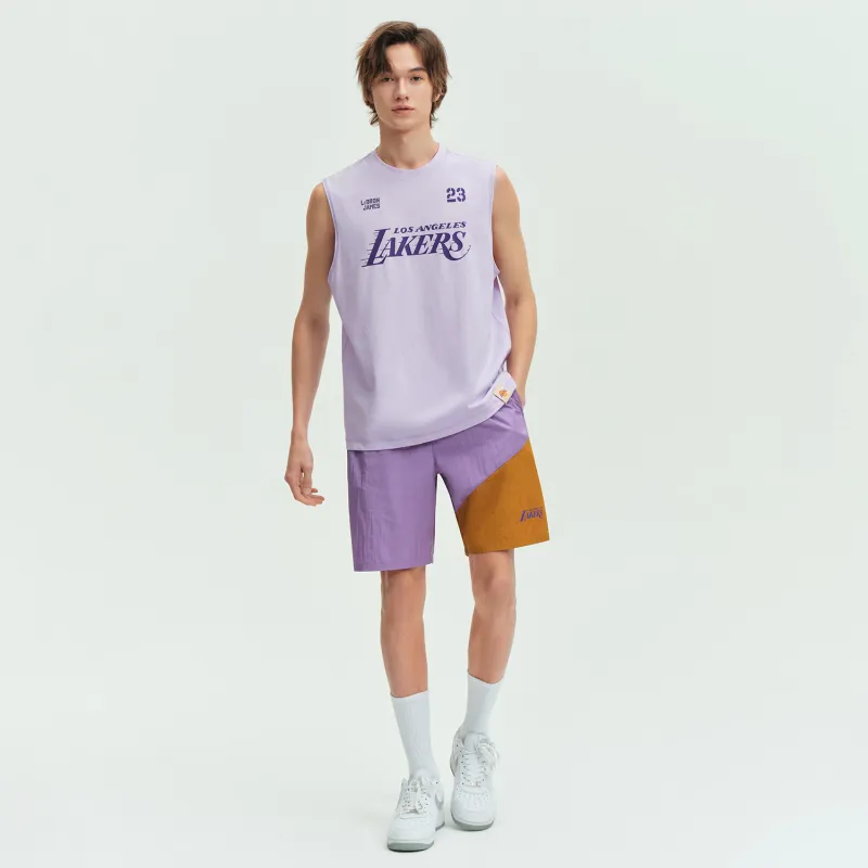 NBA Los Angeles Lakers Team Culture Collection Tank Tops Unisex Light Purple-5