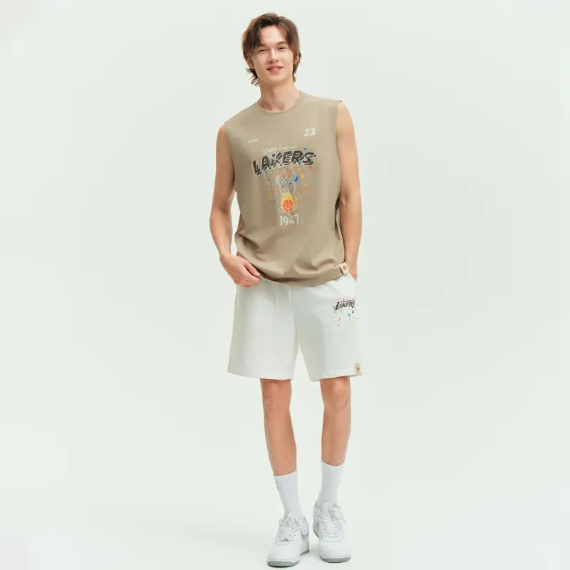 NBA Los Angeles Lakers Team Culture Collection Tank Top Unisex Khaki-4