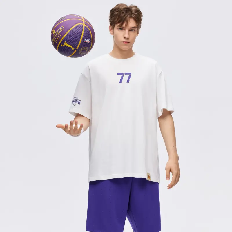 NBA Los Angeles Lakers T Shirt Unisex White-2