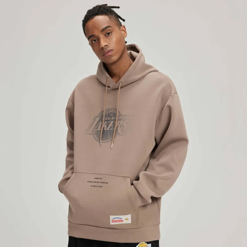 NBA Los Angeles Lakers Sweatshirt Unisex Brown Gray-4