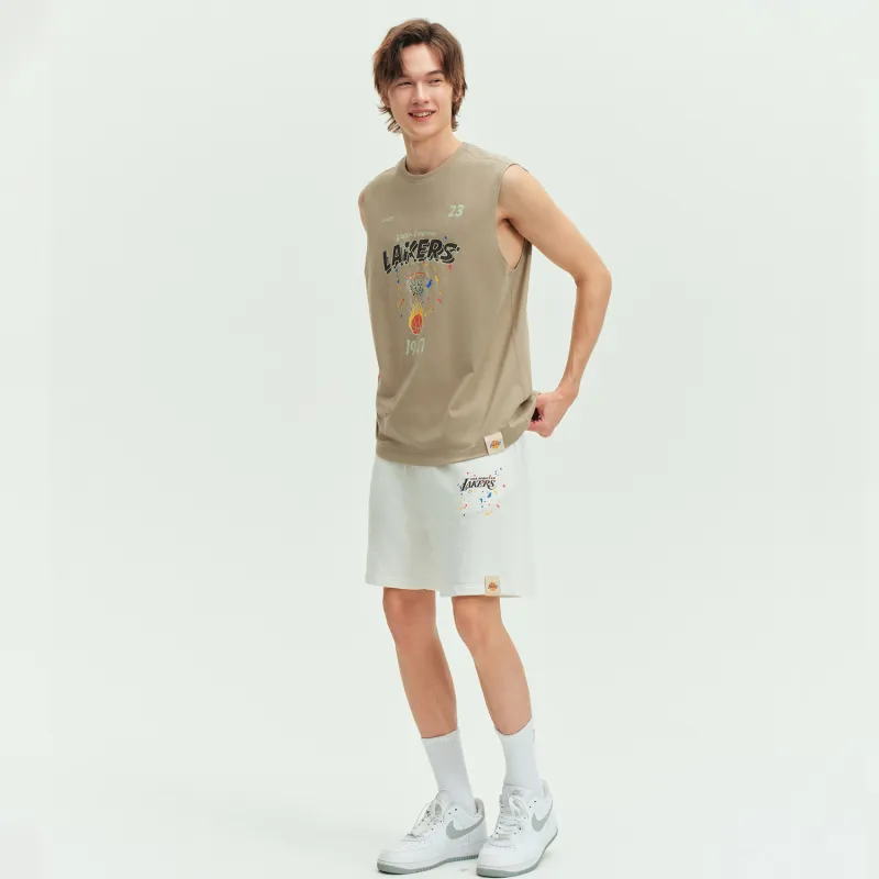 NBA Los Angeles Lakers Team Culture Collection Tank Top Unisex Khaki-6