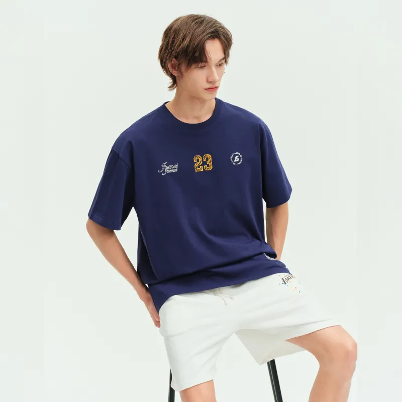 NBA Los Angeles Lakers T Shirt Unisex Navy Blue-3