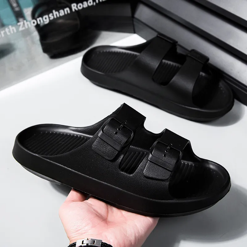 BOREE EVA Cut Out Quiet, Slip Resistant, Odor Resistant Slide Slippers Men's-2