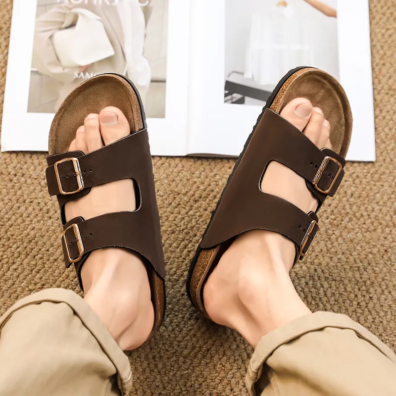 BOREE Slide Slippers Unisex Brown-11