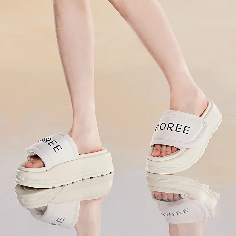 BOREE Slide Slippers Women's White/Black/Pink-5