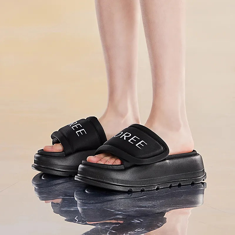 BOREE Slide Slippers Women's White/Black/Pink-11