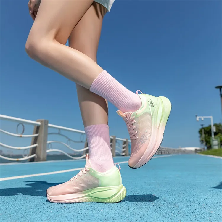LPMX Running Shoes Unisex Low Top Cherry Blossom Green-7