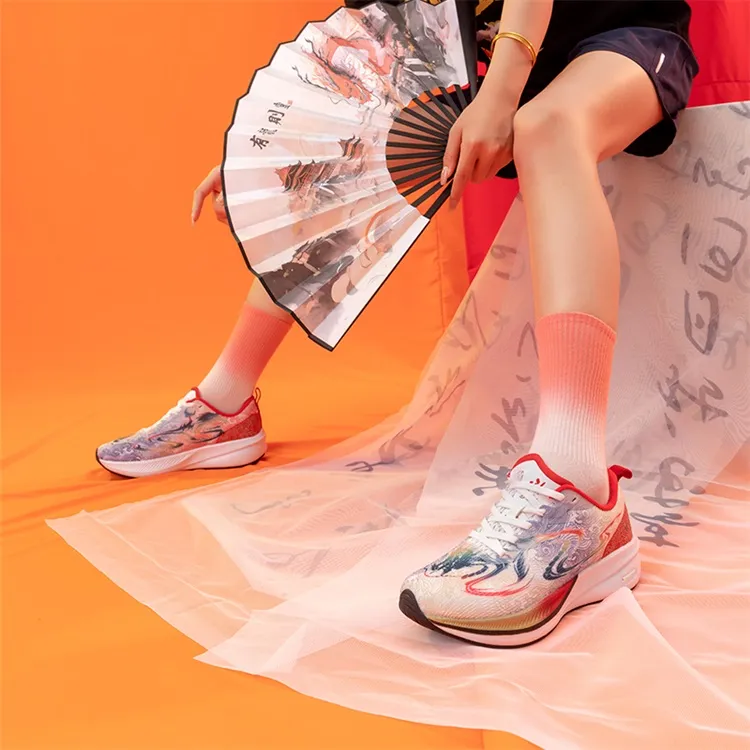 LPMX Cushioning Wear-Resistant Impact-Resistant Rebound Low-Top Casual Carbon Plate Running Shoes Women's China Red-7