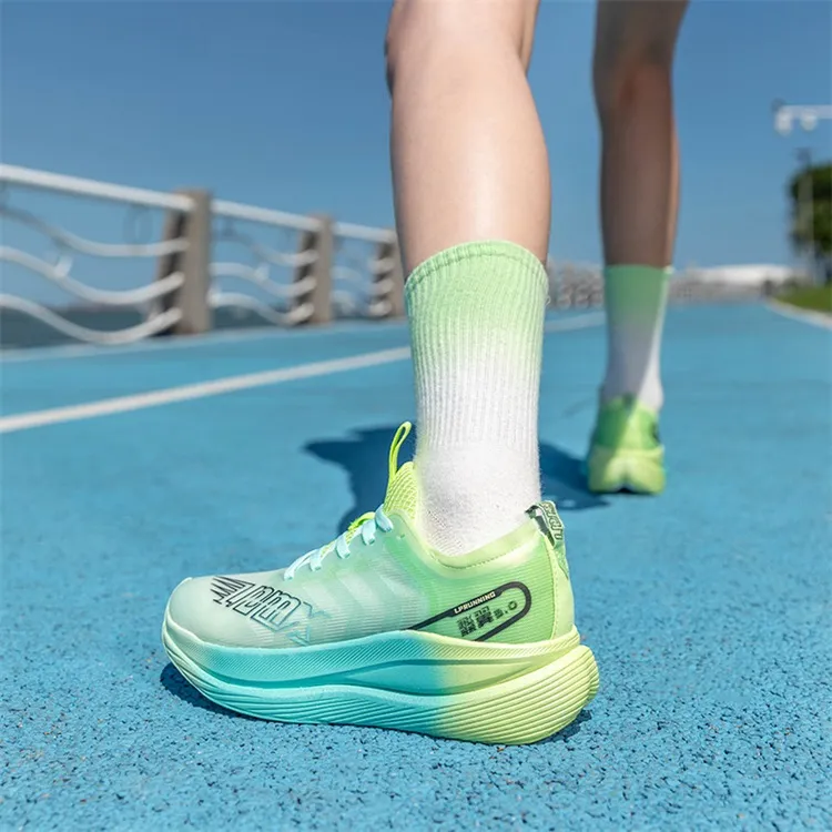 LPMX Running Shoes Unisex Low Top White Turquoise Green-5