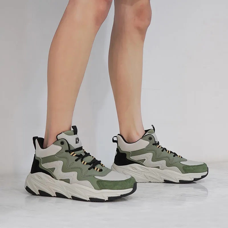 LPMX High Top Running Shoes Men's Army Green-5