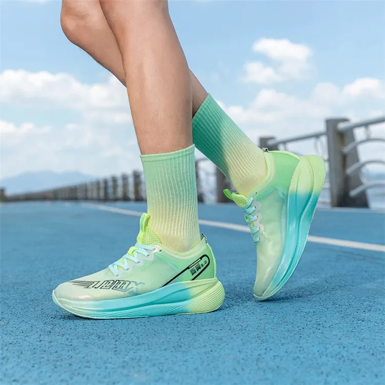 LPMX Running Shoes Unisex Low Top White Turquoise Green-9