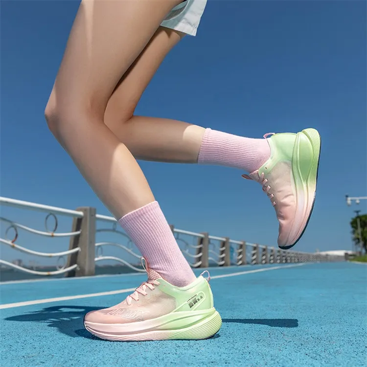 LPMX Running Shoes Unisex Low Top Cherry Blossom Green-6