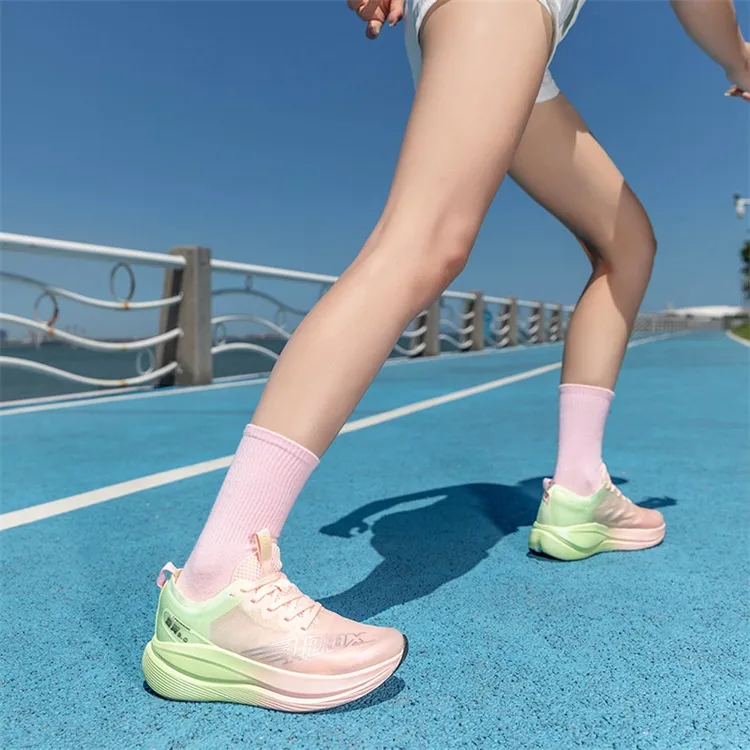 LPMX Running Shoes Unisex Low Top Cherry Blossom Green-5