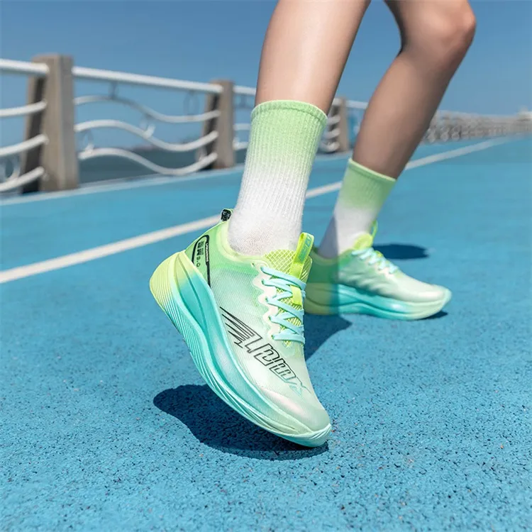 LPMX Running Shoes Unisex Low Top White Turquoise Green-6