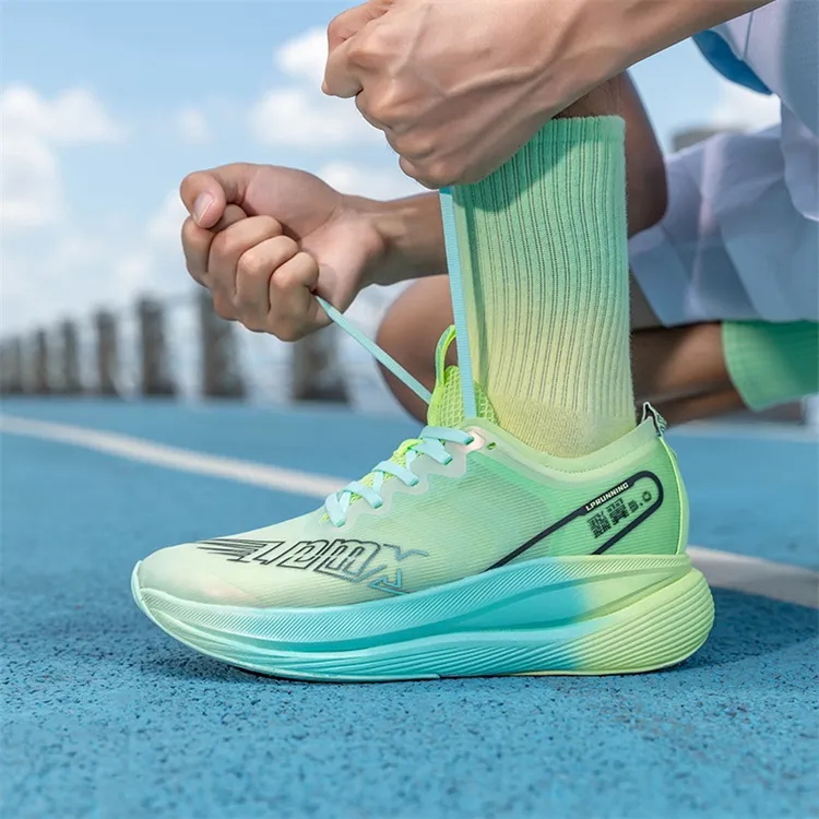 LPMX Running Shoes Unisex Low Top White Turquoise Green-13