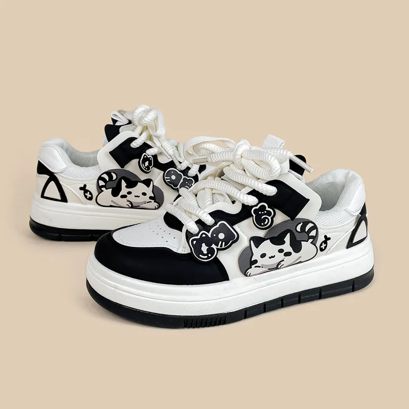 A&M Slip Resistant Waterproof Cushioning Low Top Skateboard Shoes Women's Black-4