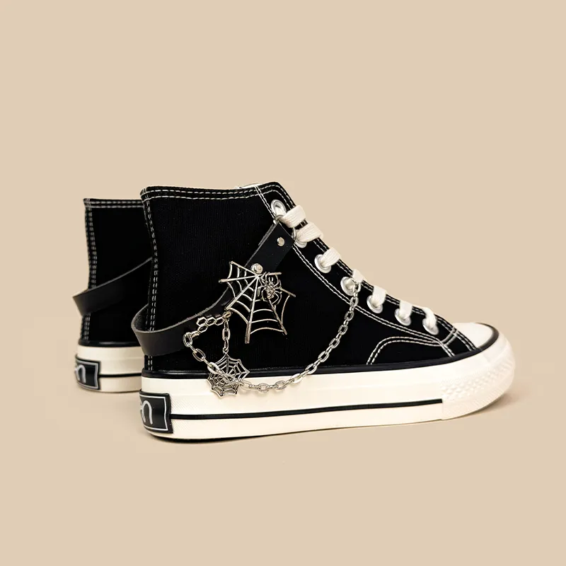 A&M Abrasion Resistant High Top Canvas Shoes Women's Black-2