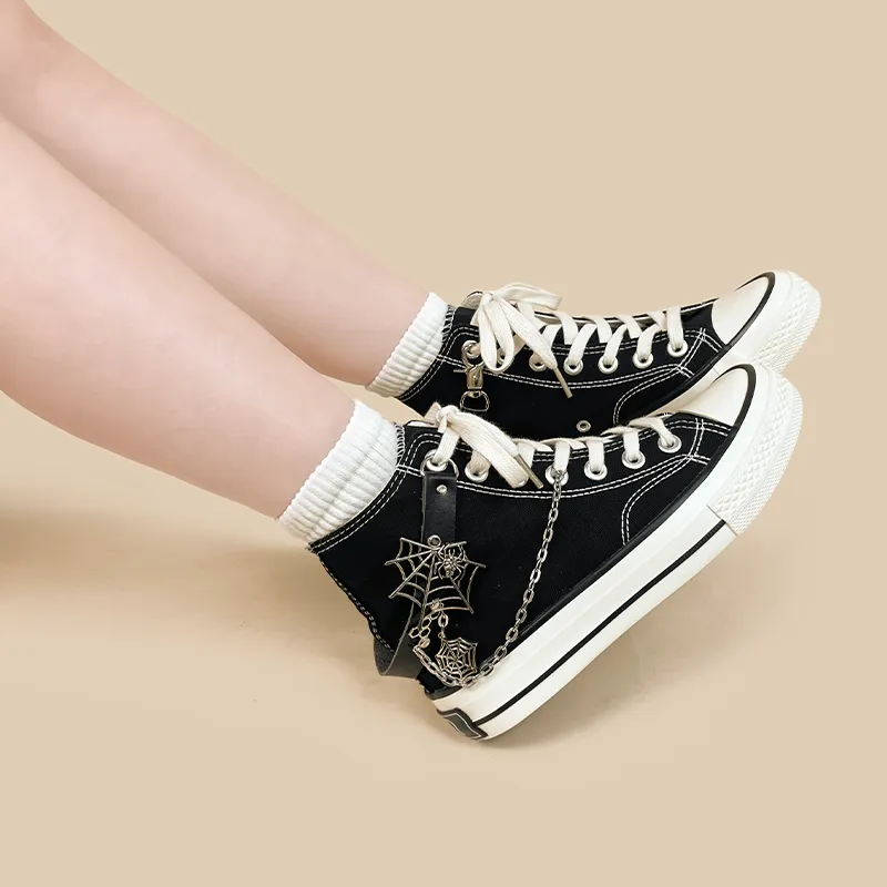 A&M Abrasion Resistant High Top Canvas Shoes Women's Black-4