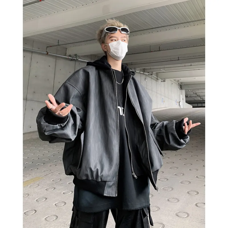 ZONEiD Jackets Unisex Black Gray Color-6