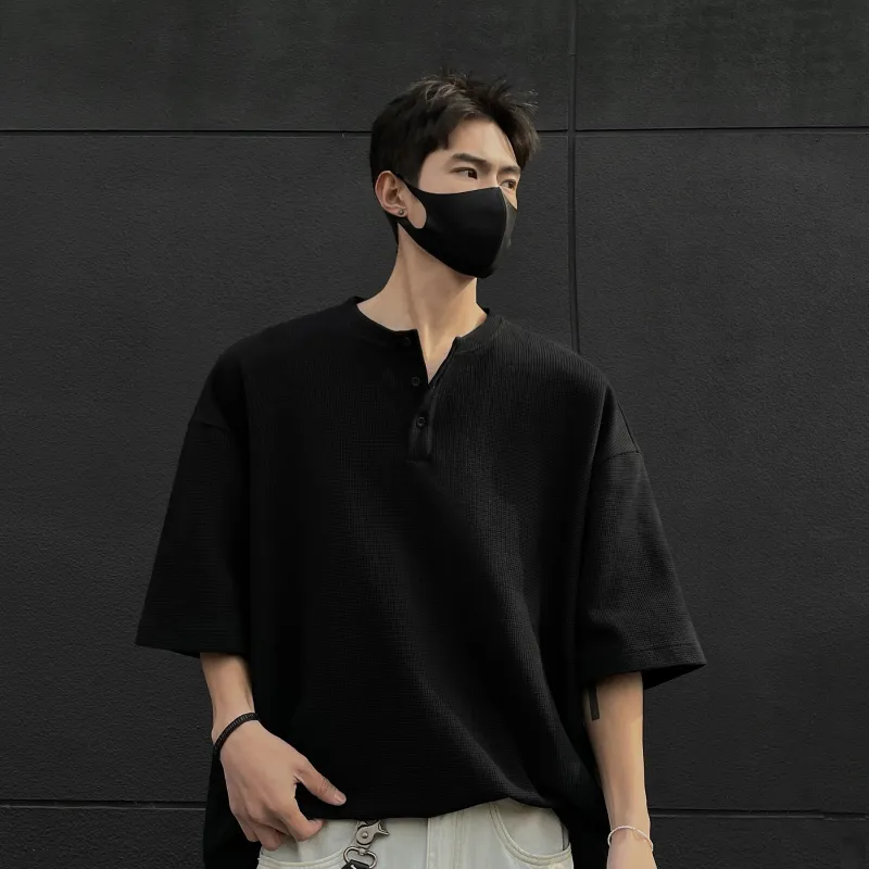PAINT STAIN Versatile Basic T Shirt Unisex Classic Black-3