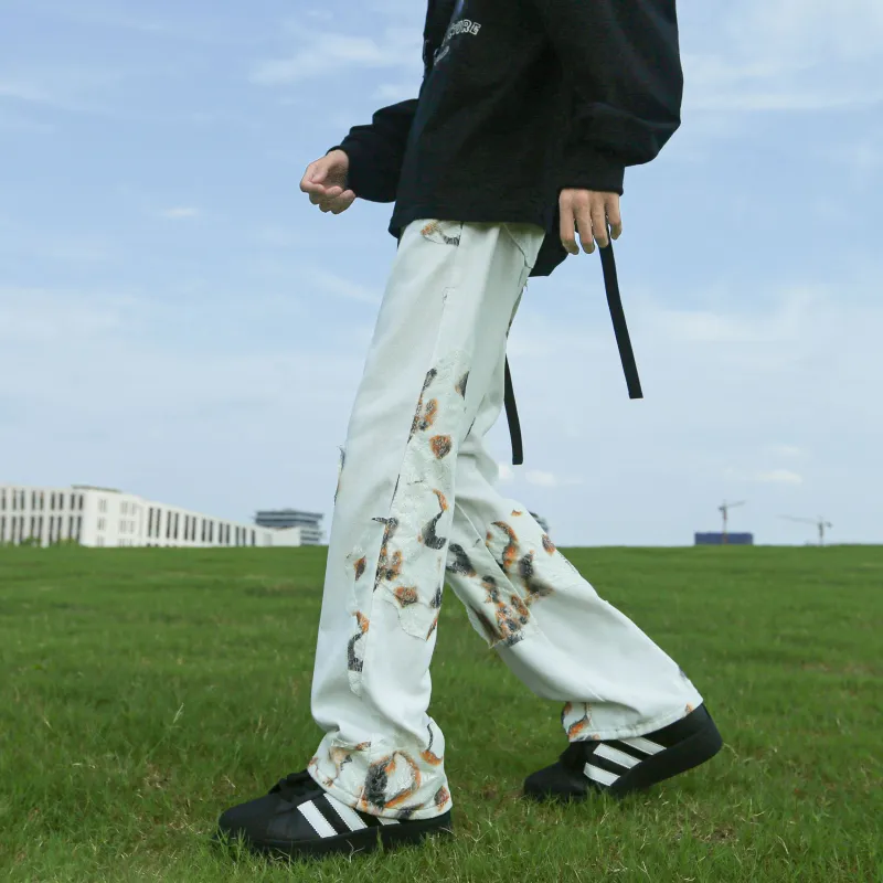 ZONEiD Jeans Unisex White-5