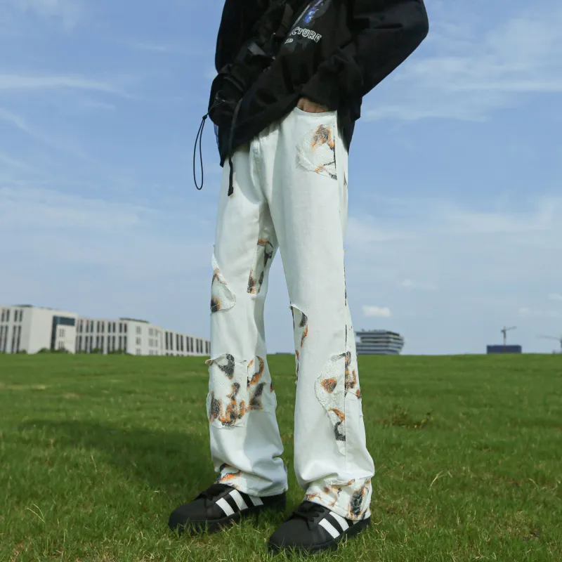 ZONEiD Jeans Unisex White-3