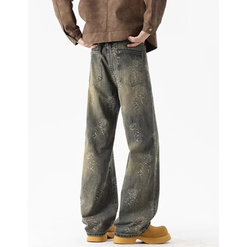 ZONEiD Jeans Unisex Yellow Mud-4