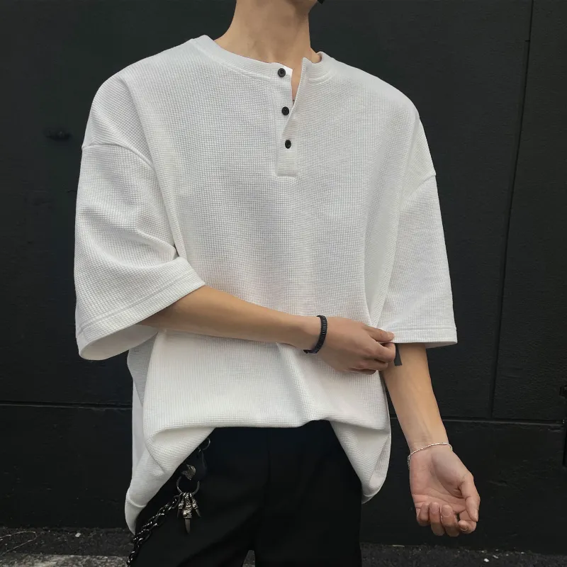 PAINT STAIN Versatile Basic T Shirt Unisex Classic Black-23