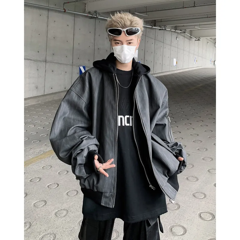 ZONEiD Jackets Unisex Black Gray Color-7
