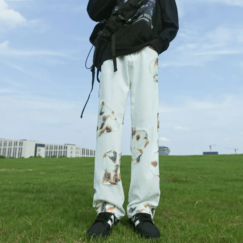 ZONEiD Jeans Unisex White-4