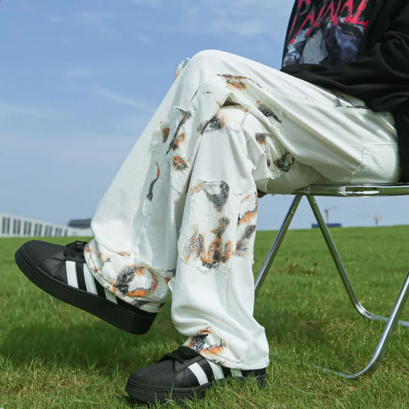 ZONEiD Jeans Unisex White-6