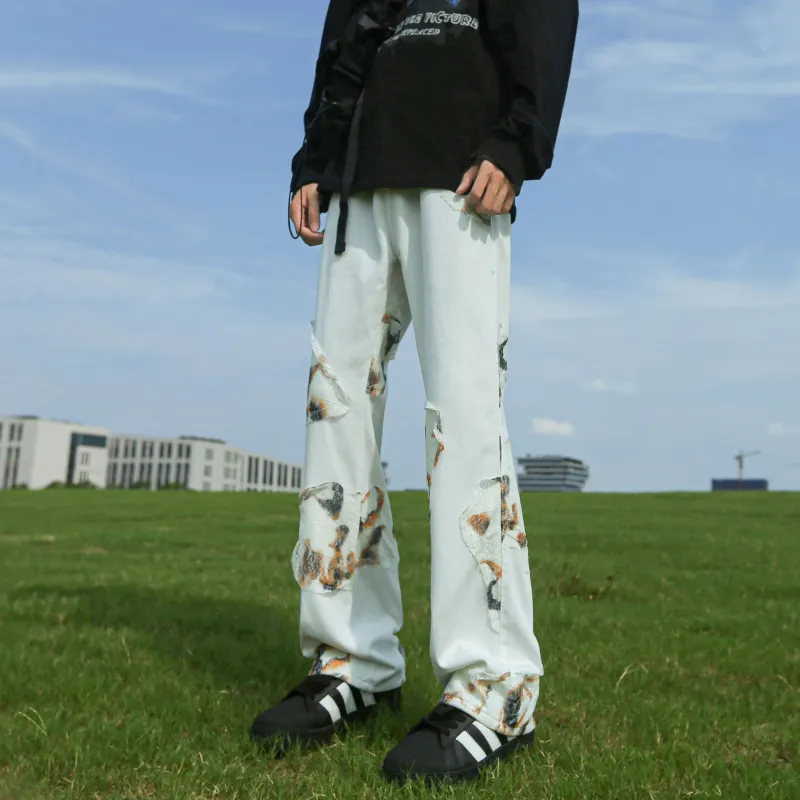 ZONEiD Jeans Unisex White-2