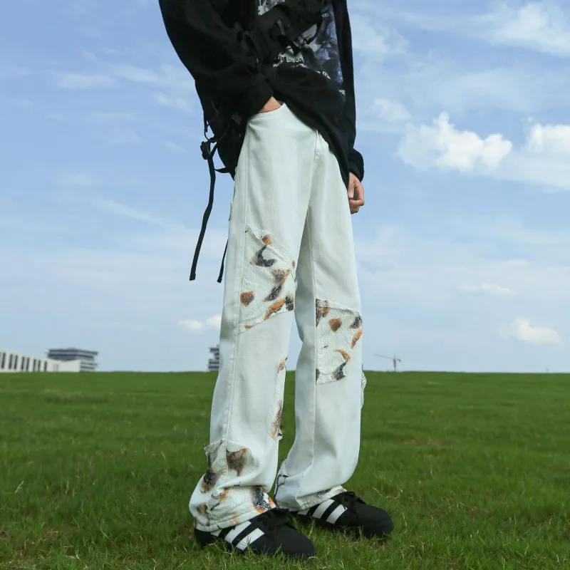 ZONEiD Jeans Unisex White-10