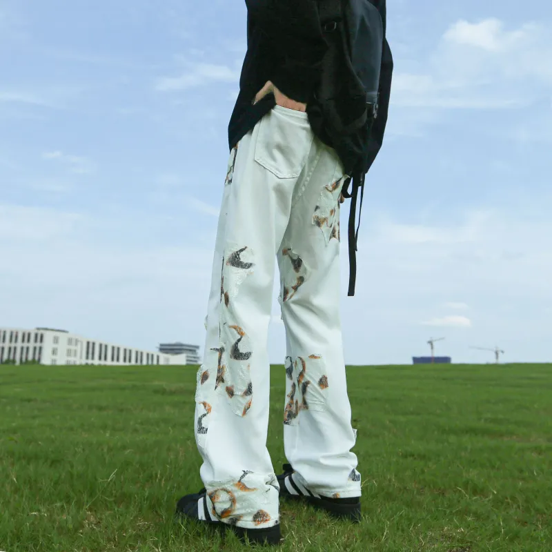 ZONEiD Jeans Unisex White-9