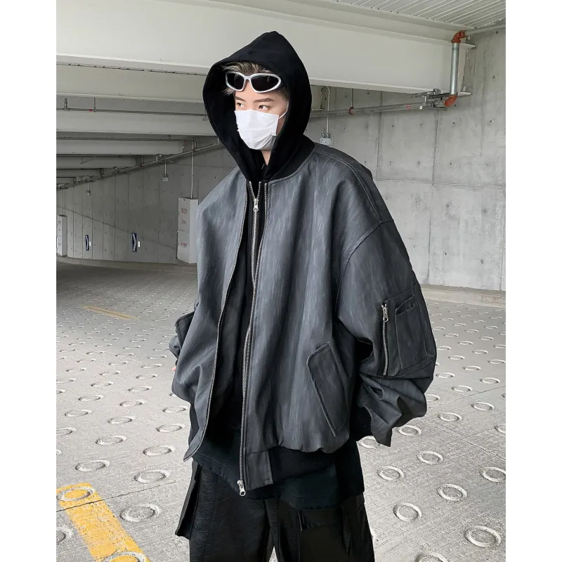 ZONEiD Jackets Unisex Black Gray Color-4