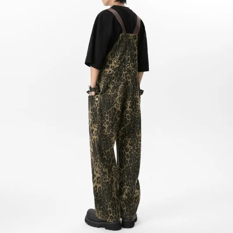 ZONEiD Overalls Unisex Leopard Print-4